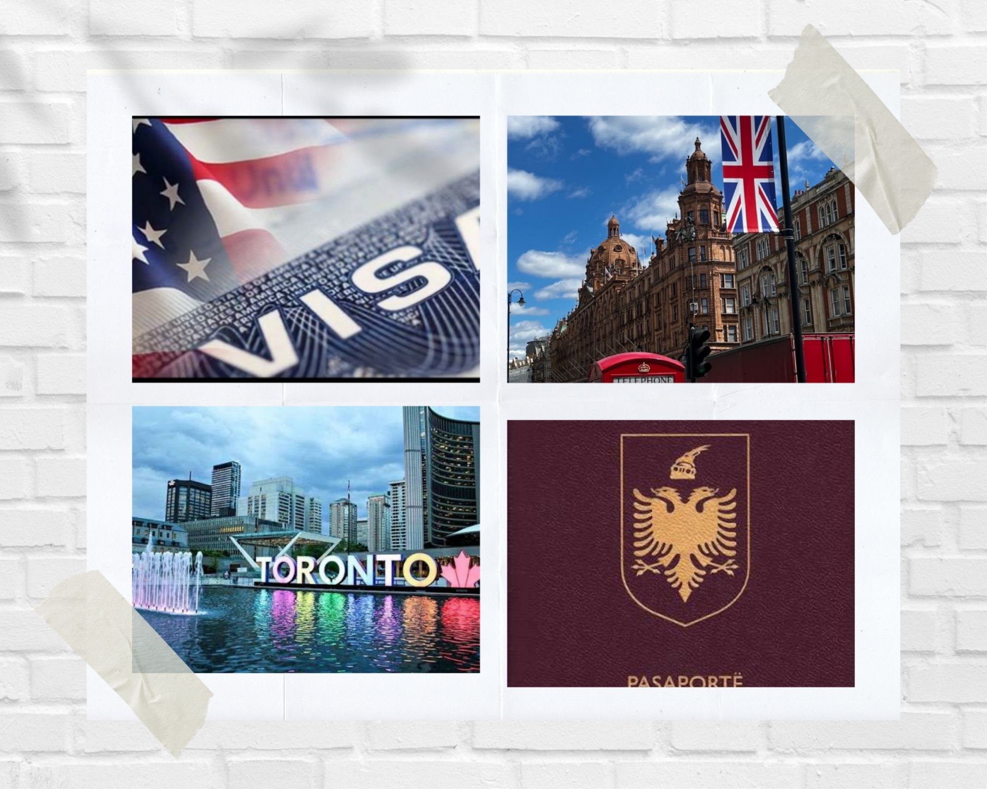 Viza amerikane, pasaportë shqiptare dhe destinacione si Londra e Toronto